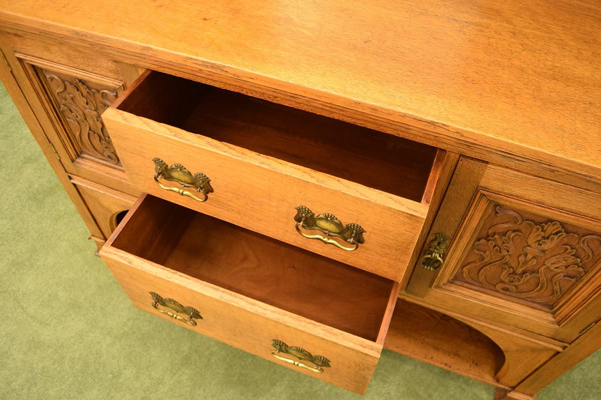 Arts & Crafts Style Oak Sideboard