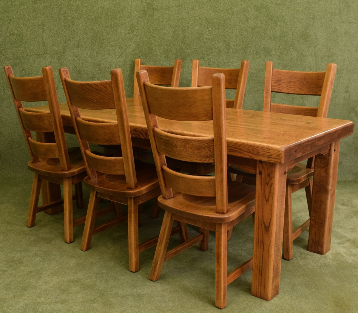 Dutch Oak Table & 6 Chairs