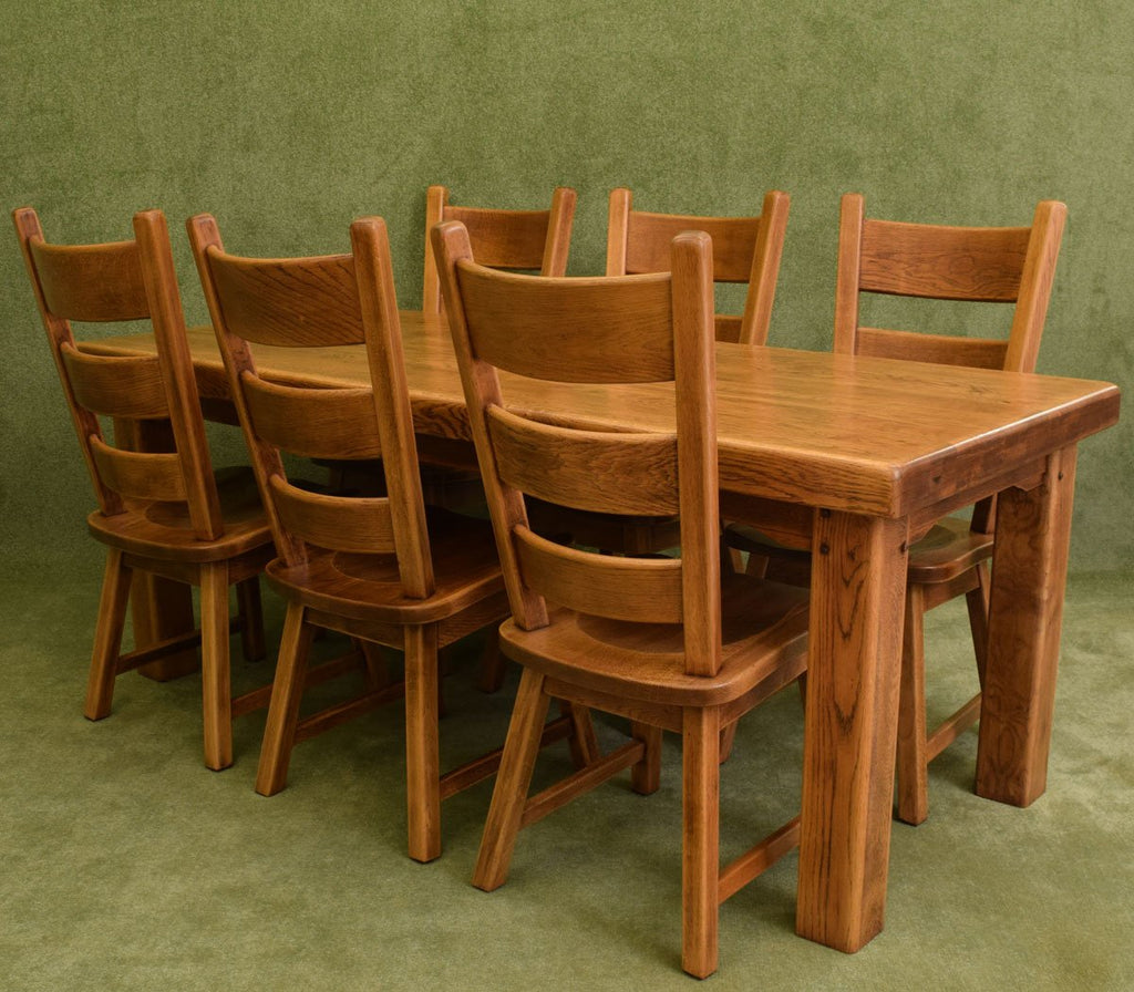 Dutch Oak Table & 6 Chairs