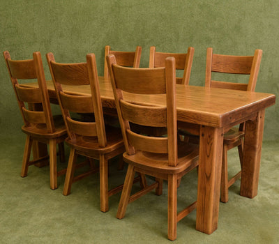Dutch Oak Table & 6 Chairs