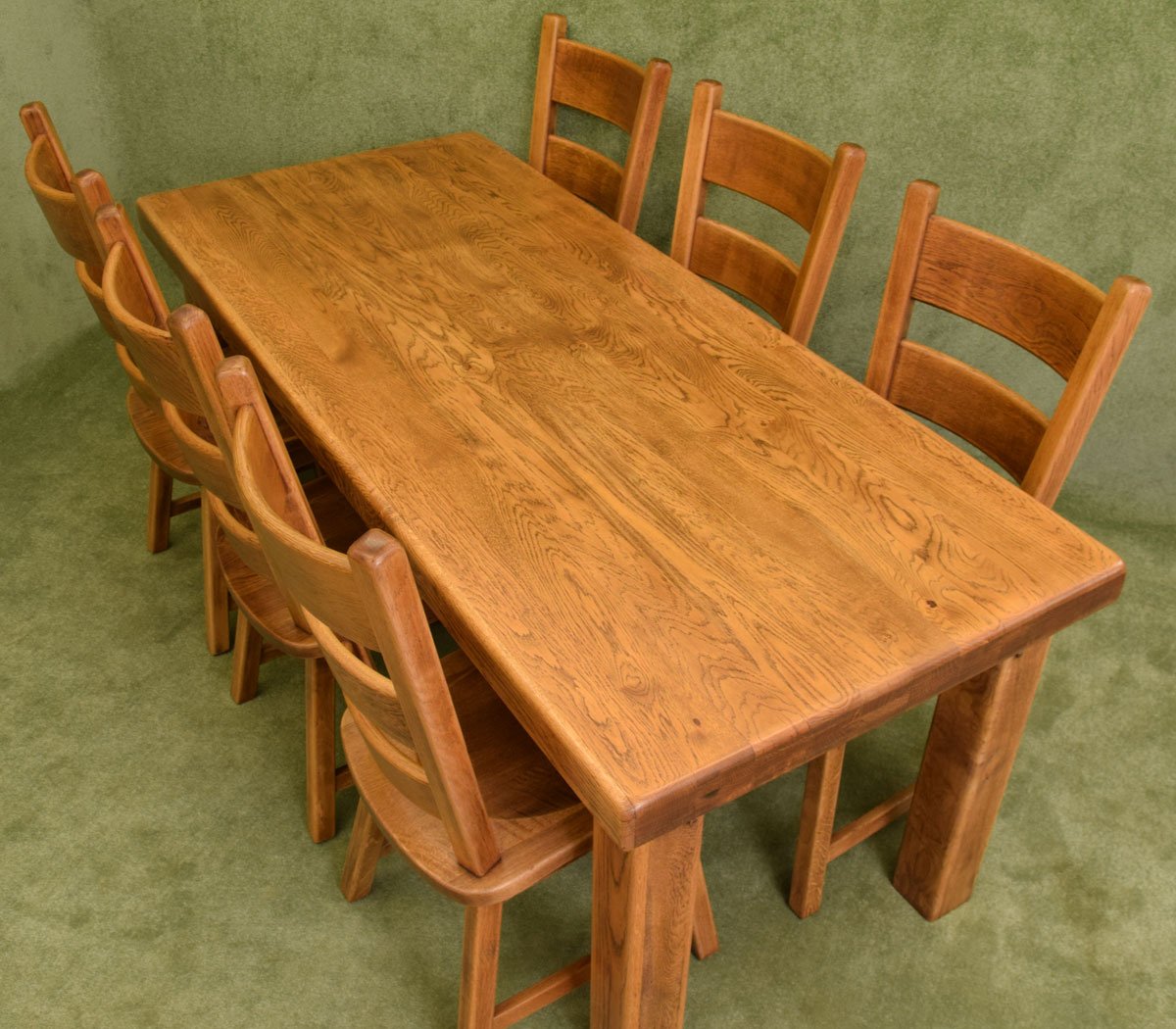 Dutch Oak Table & 6 Chairs