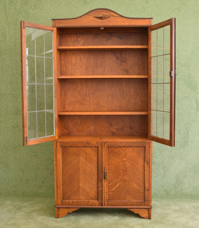 Vintage Oak Glazed Bookcase