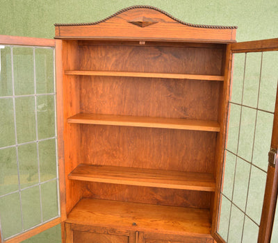 Vintage Oak Glazed Bookcase