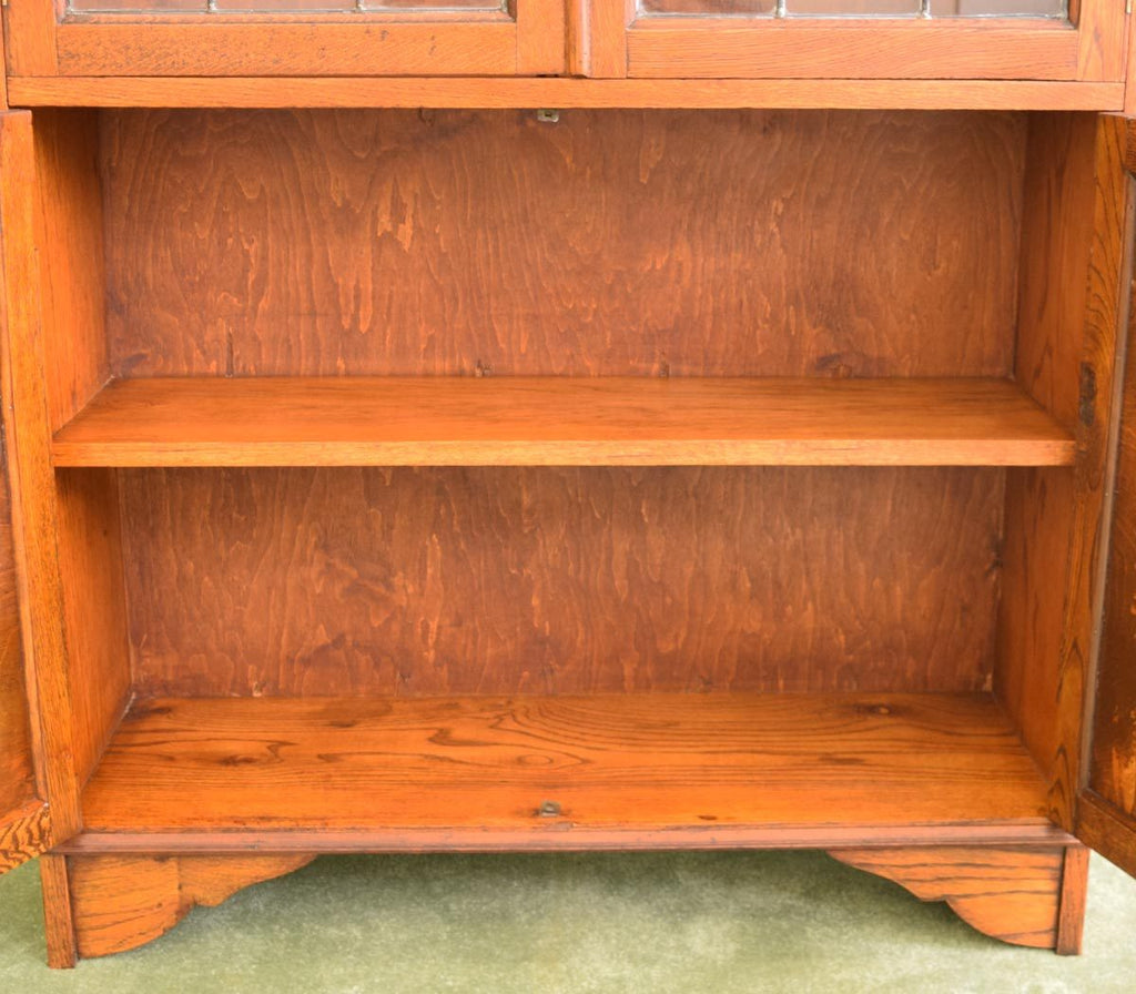 Vintage Oak Glazed Bookcase
