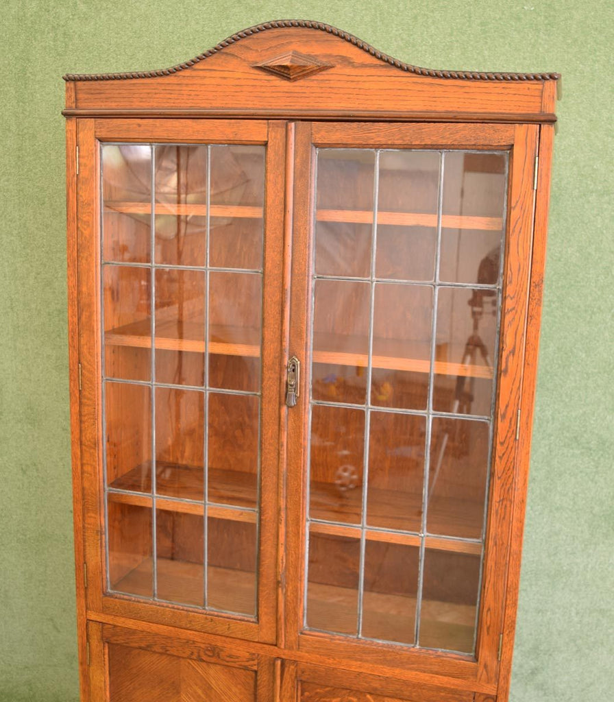 Vintage Oak Glazed Bookcase
