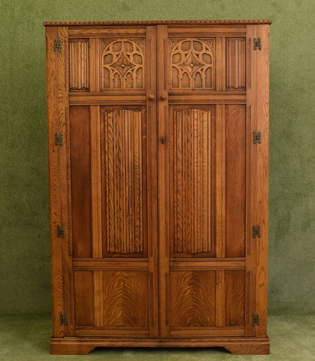Carved Oak Wardrobe