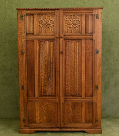 Carved Oak Wardrobe