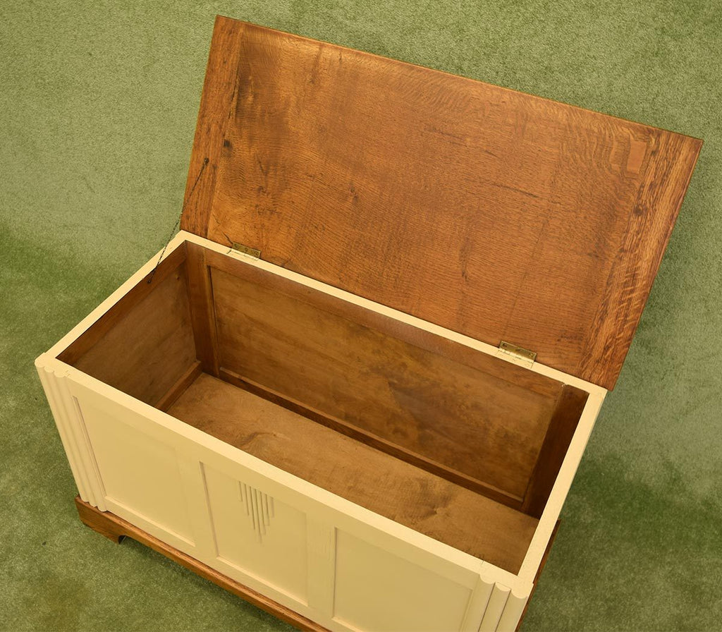 Painted Oak Blanket Box