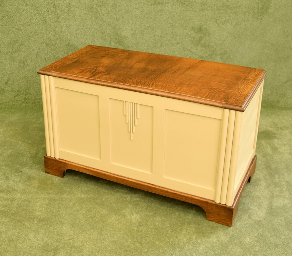 Painted Oak Blanket Box