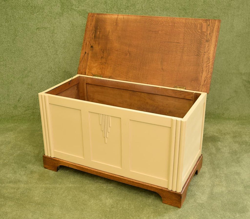 Painted Oak Blanket Box