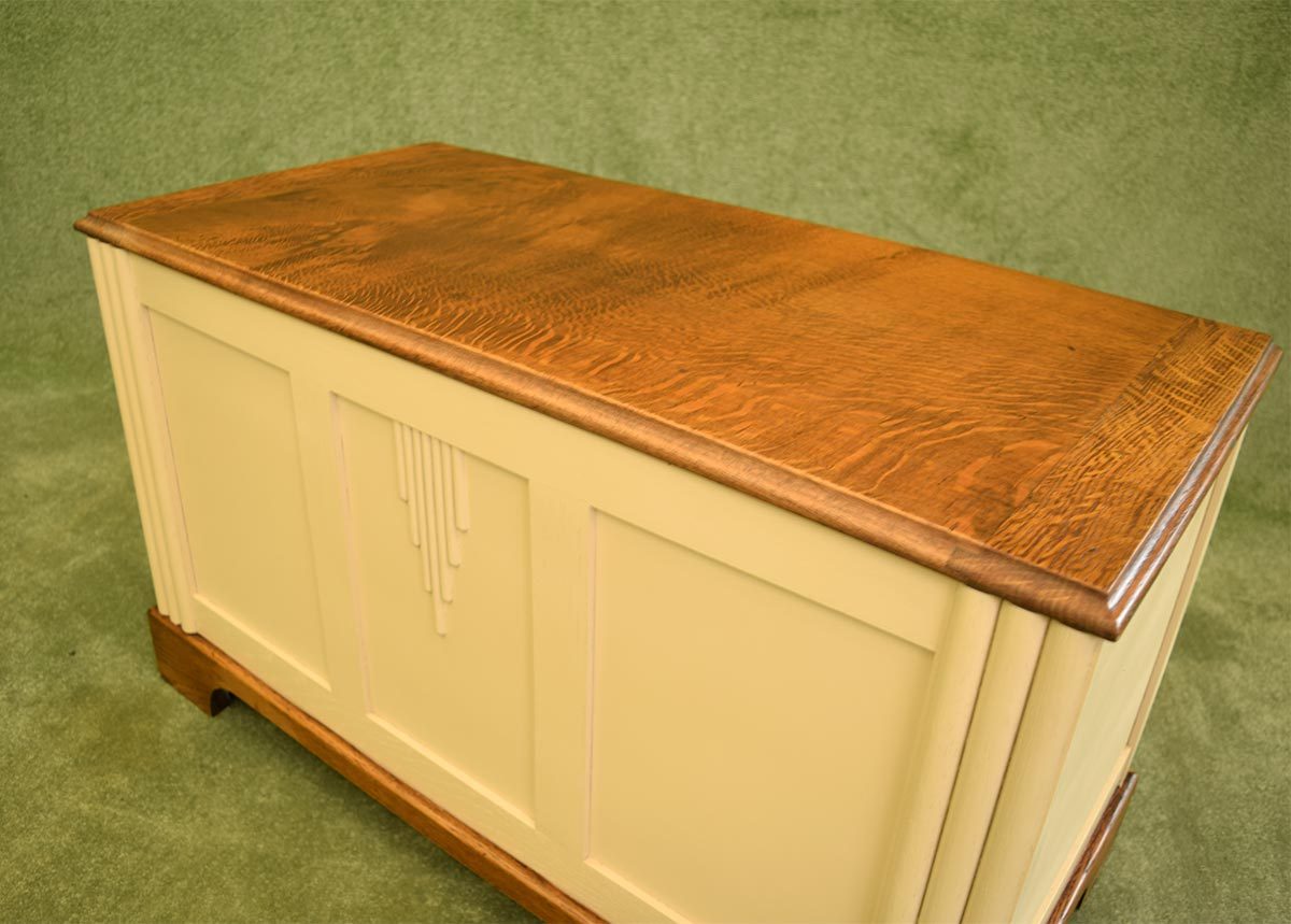 Painted Oak Blanket Box