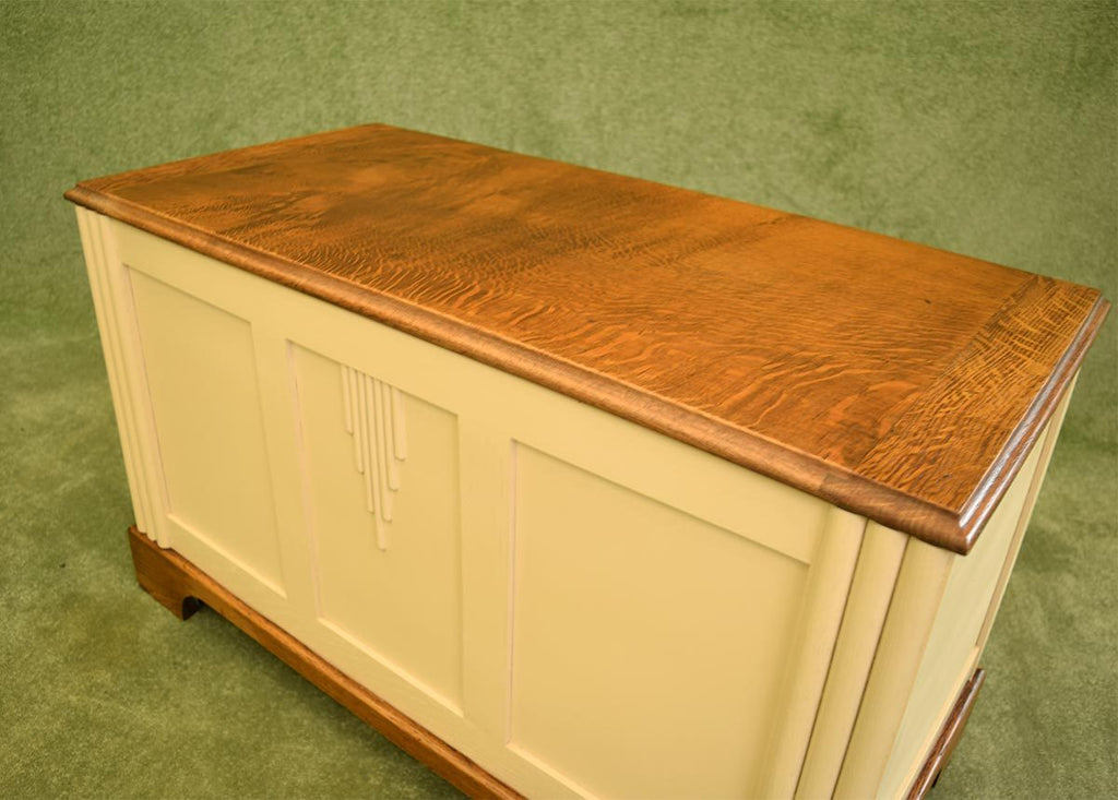 Painted Oak Blanket Box