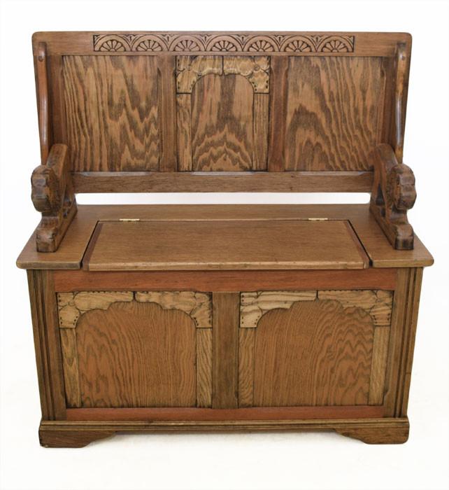 Restored Oak Monks Bench