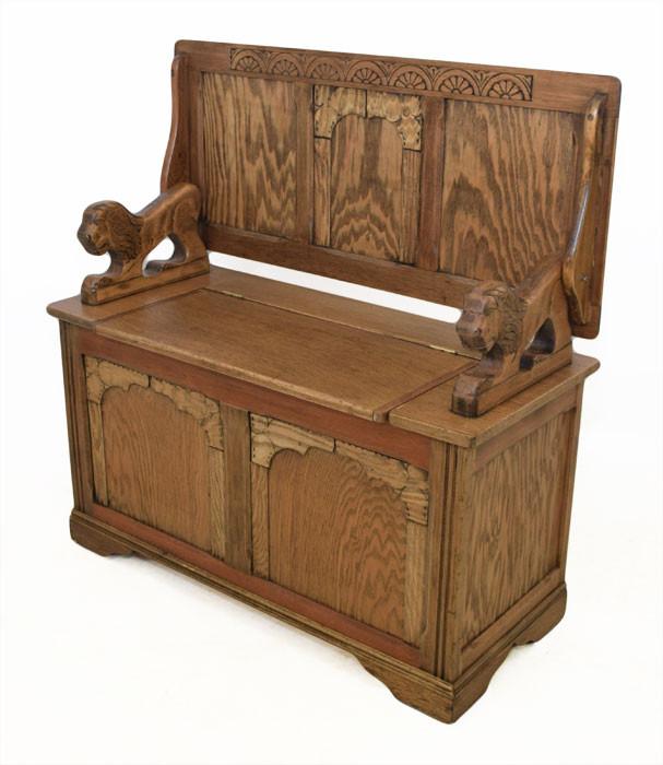 Restored Oak Monks Bench