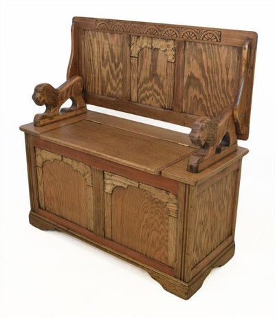 Restored Oak Monks Bench