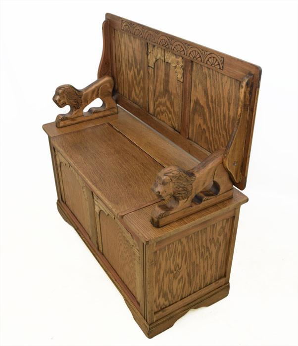 Restored Oak Monks Bench