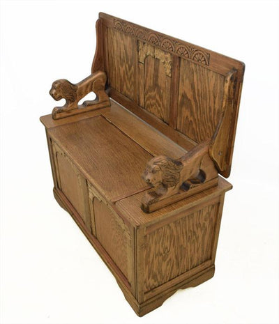 Restored Oak Monks Bench