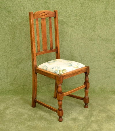 Vintage Oak Draw-Leaf Table & 6 Chairs