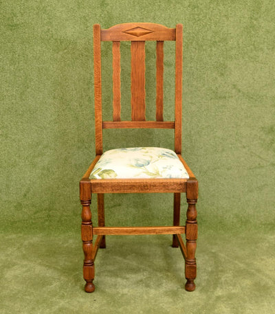 Vintage Oak Draw-Leaf Table & 6 Chairs