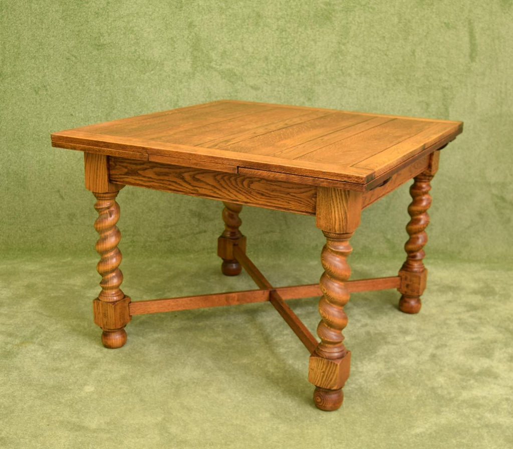 Vintage Oak Draw-Leaf Table & 6 Chairs