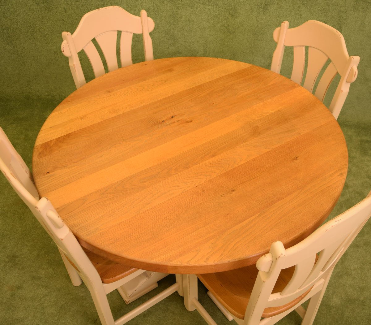 Restored Painted Dutch Oak Table & 4 Chairs