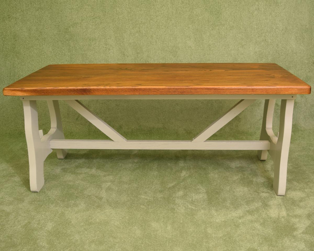 Chic Painted Dutch Oak Table & 6 Chairs