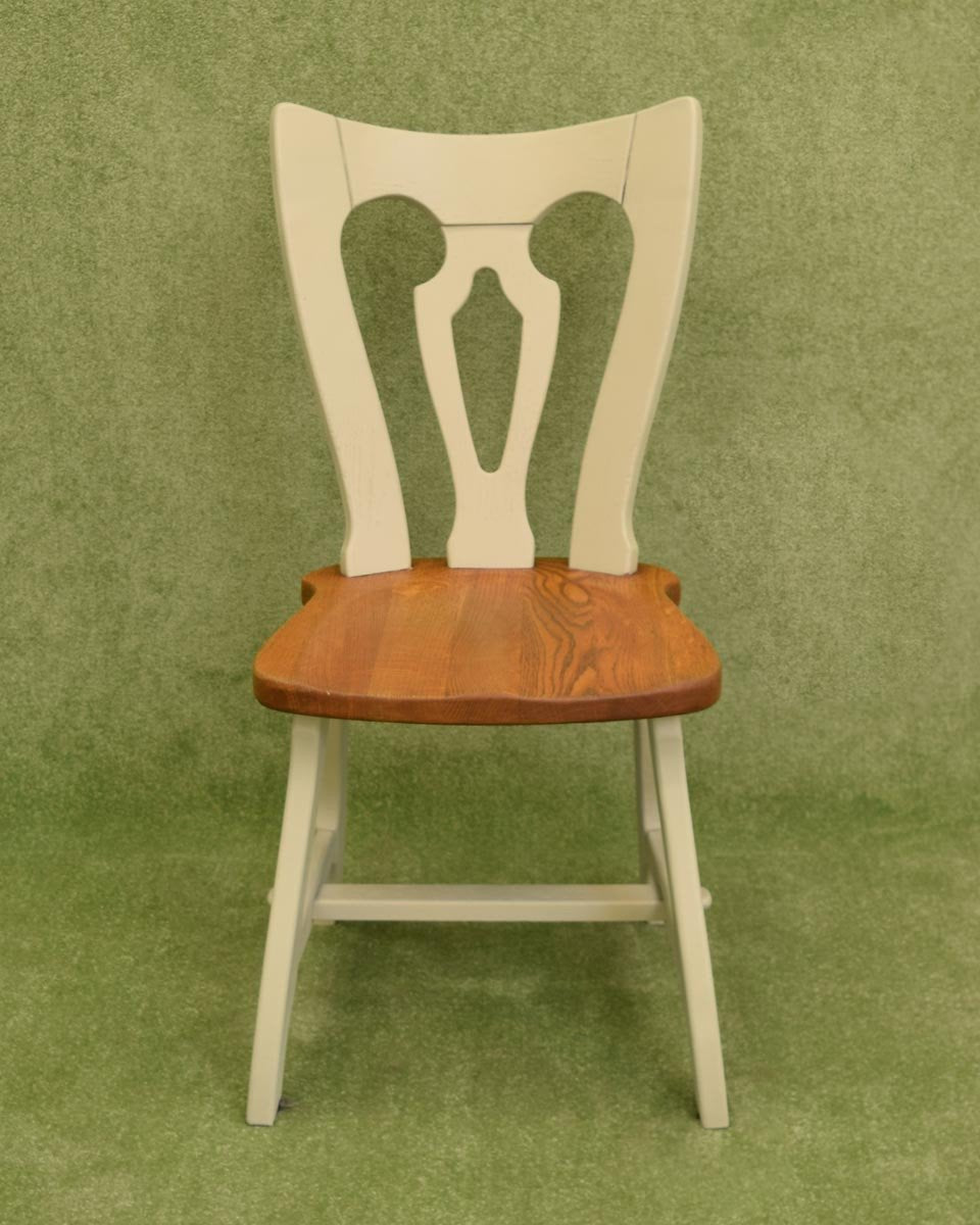 Chic Painted Dutch Oak Table & 6 Chairs