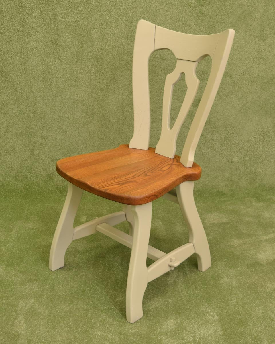 Chic Painted Dutch Oak Table & 6 Chairs