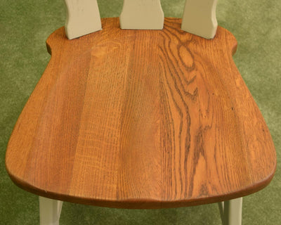 Chic Painted Dutch Oak Table & 6 Chairs