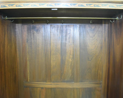 Edwardian Mahogany & Burr Walnut Wardrobe