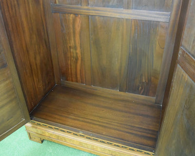 Edwardian Mahogany & Burr Walnut Wardrobe