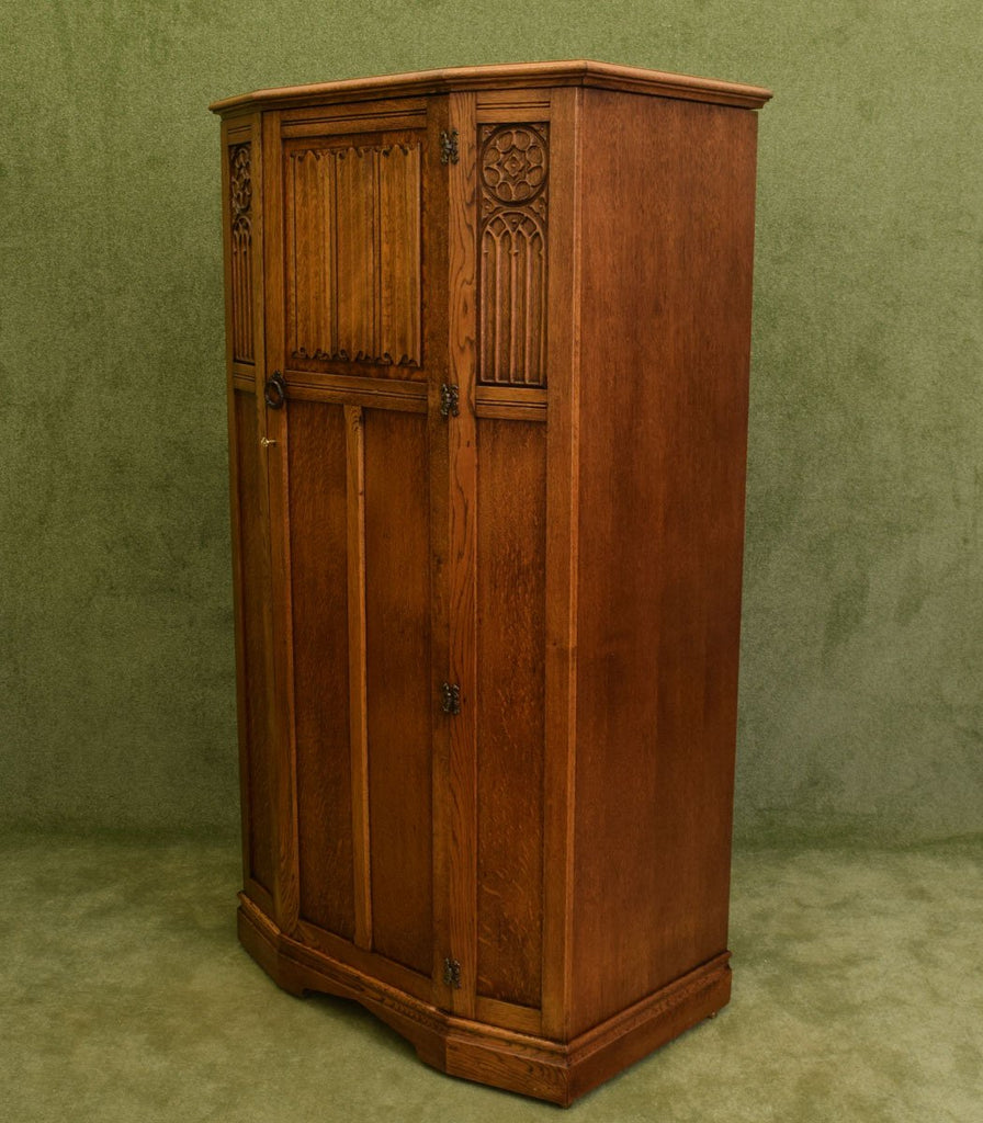 Restored Carved Oak Wardrobe