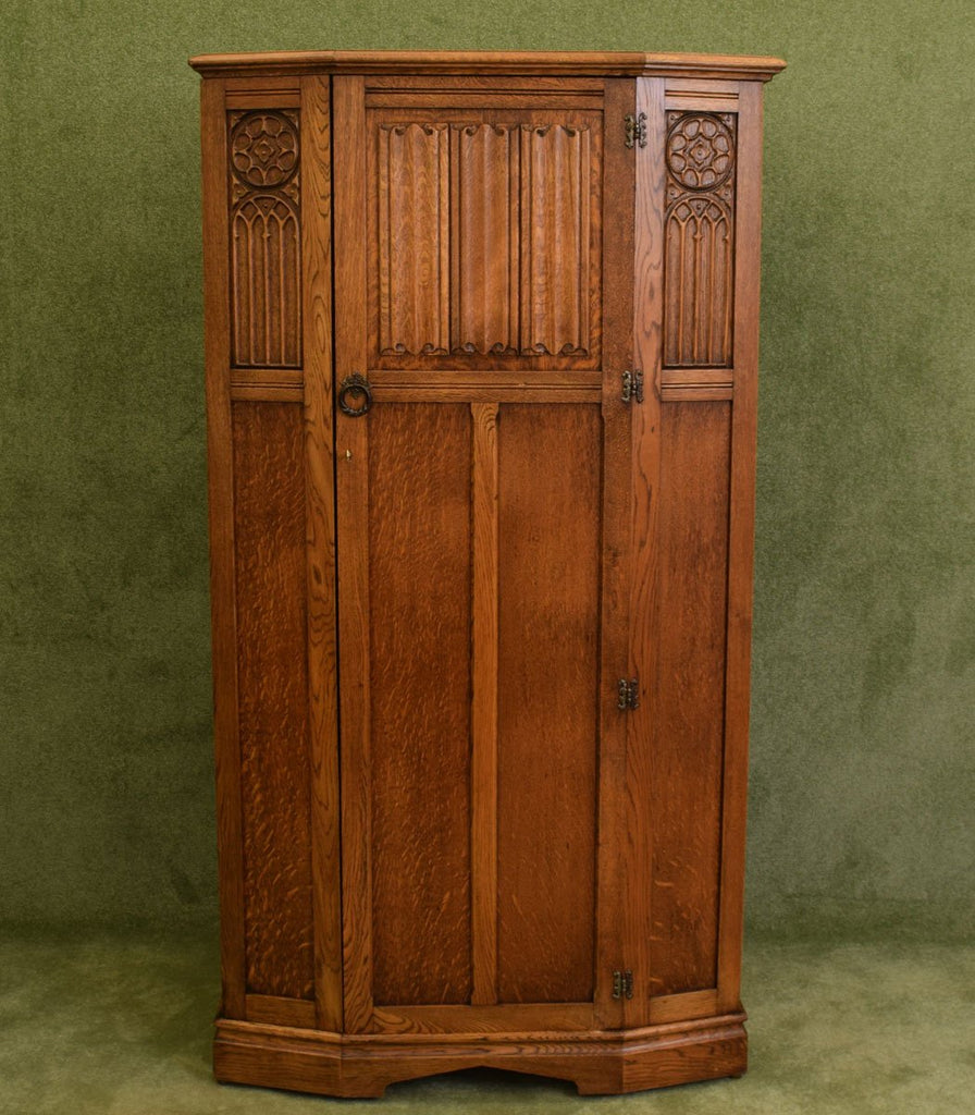 Restored Carved Oak Wardrobe