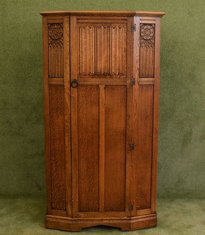 Restored Carved Oak Wardrobe