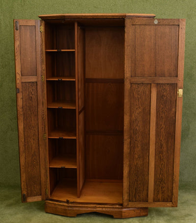 Restored Carved Oak Wardrobe
