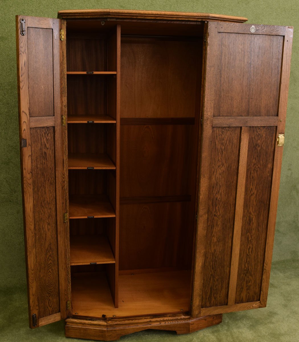 Restored Carved Oak Wardrobe