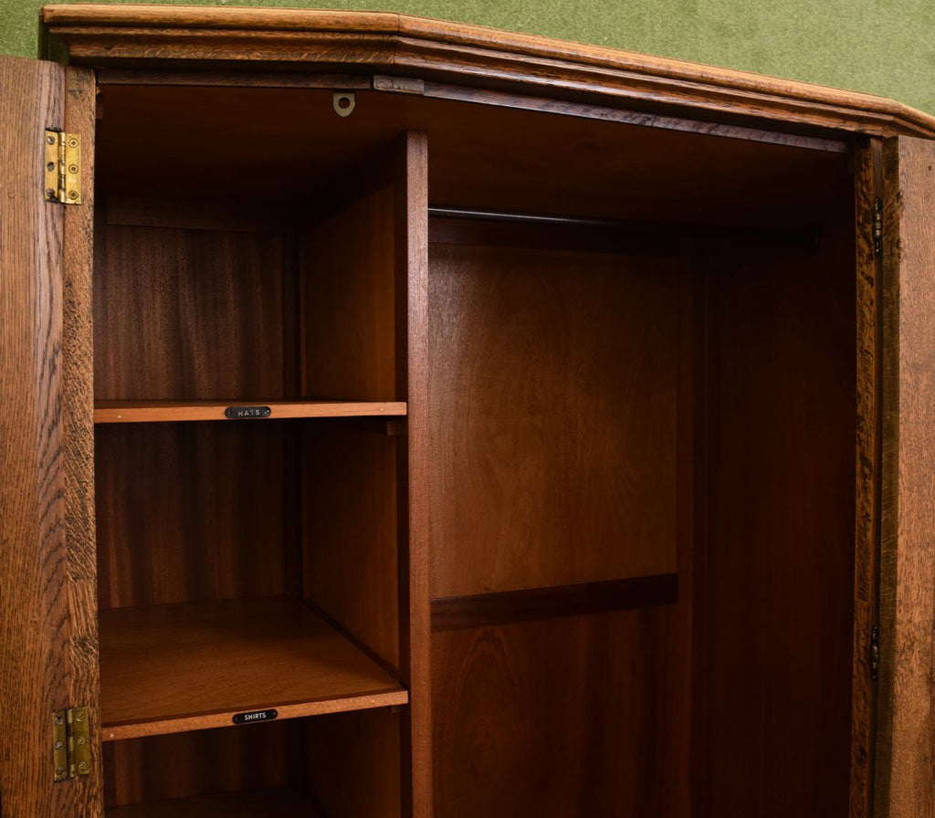 Restored Carved Oak Wardrobe