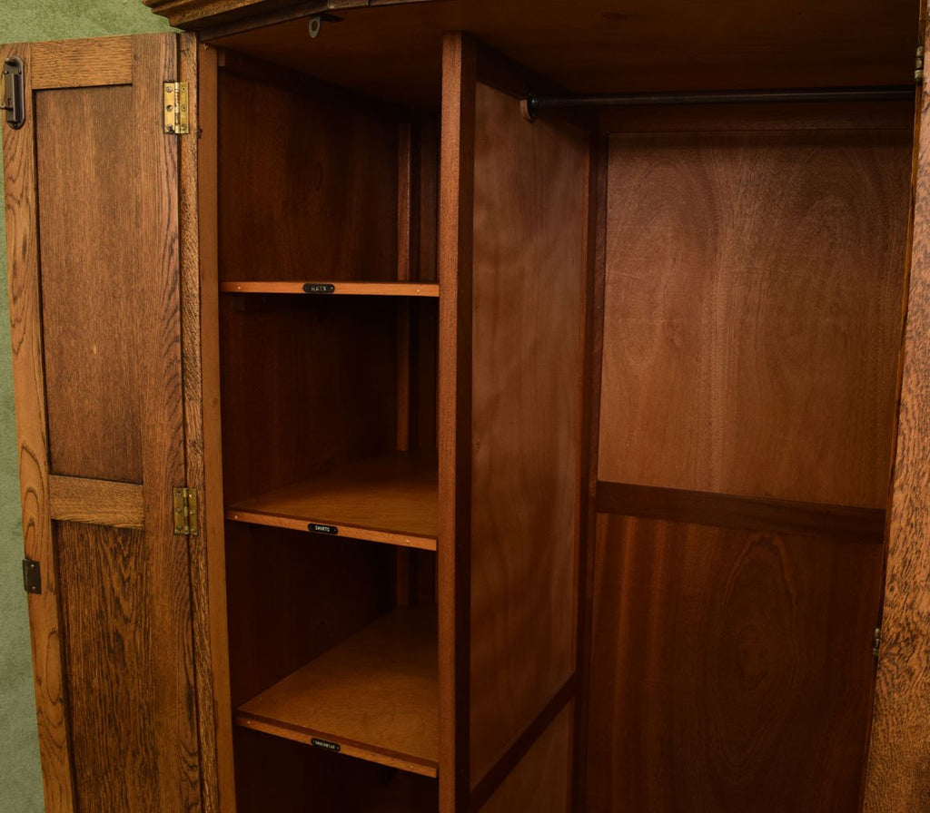 Restored Carved Oak Wardrobe