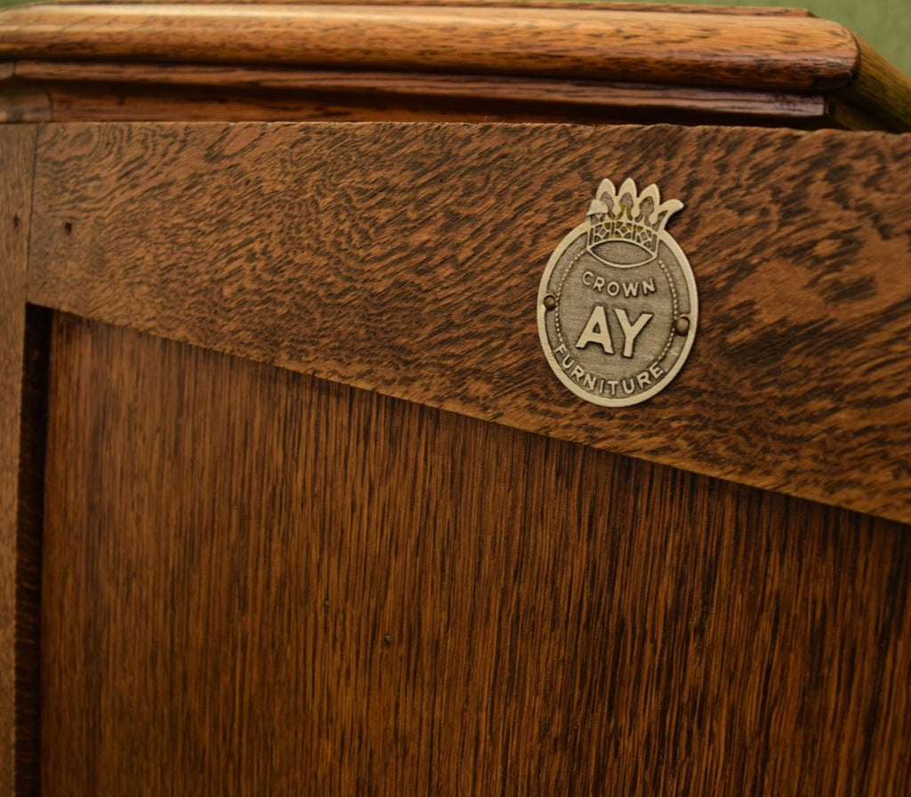 Restored Carved Oak Wardrobe