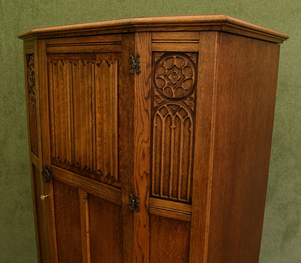 Restored Carved Oak Wardrobe
