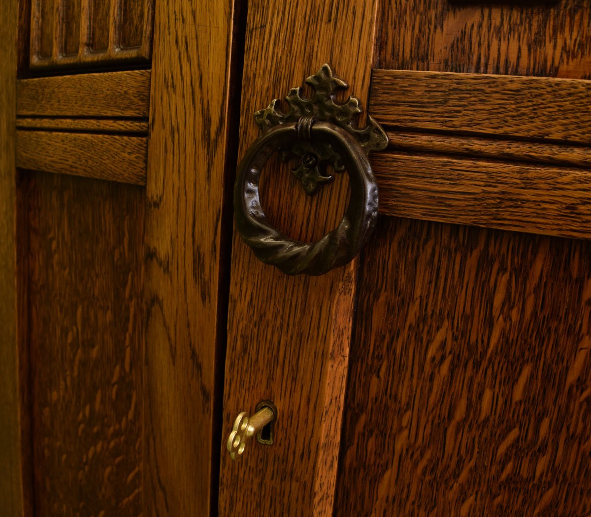 Restored Carved Oak Wardrobe