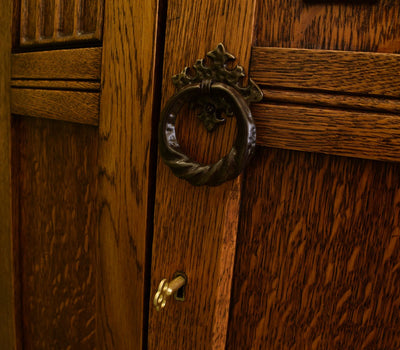 Restored Carved Oak Wardrobe