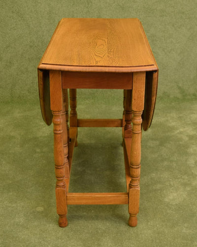 Restored Oak Drop-Leaf Table
