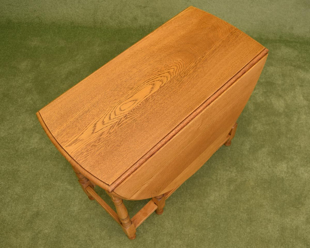 Restored Oak Drop-Leaf Table