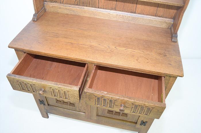 Vintage Small Carved Oak Dresser