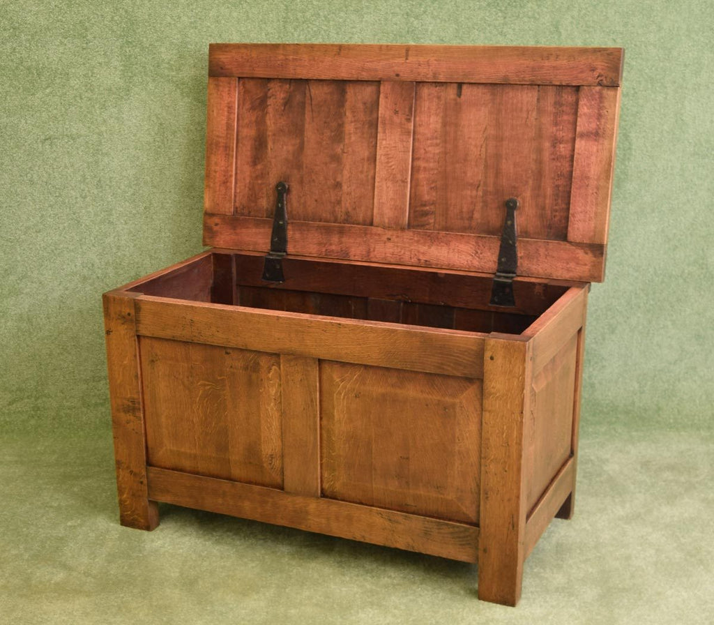 Restored Oak Blanket Box / Ottoman