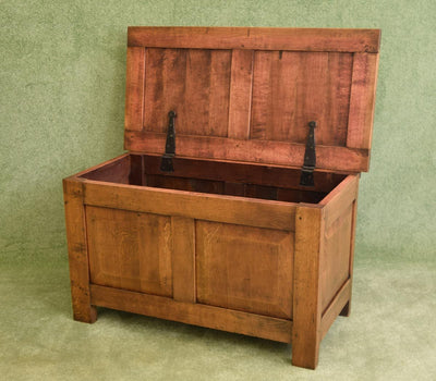 Restored Oak Blanket Box / Ottoman