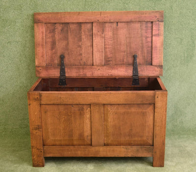 Restored Oak Blanket Box / Ottoman