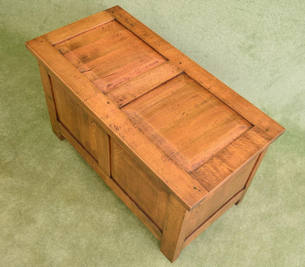Restored Oak Blanket Box / Ottoman