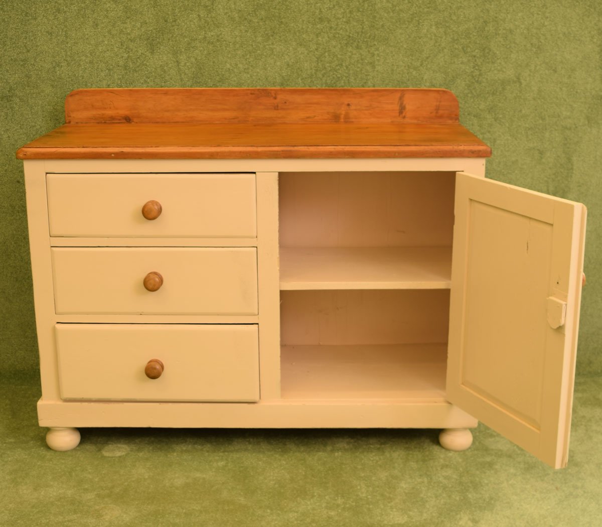 Rustic Painted Antique Pine Sideboard